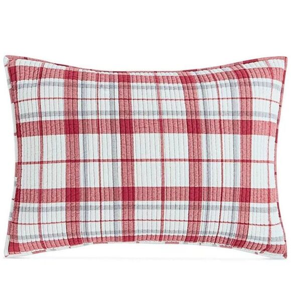 MARTHA STEWART COLLECTION Windowpane Yarn-Dye Flannel Sham, King - Picture 1 of 1